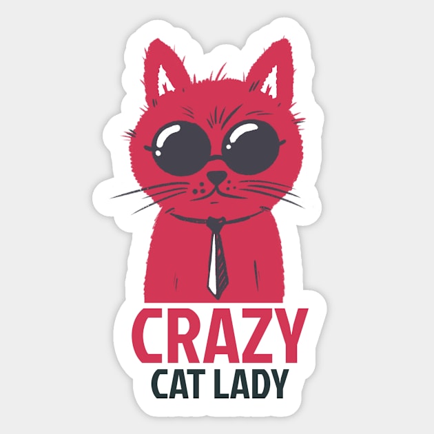 Crazy Cat Lady Sticker by Araf Color